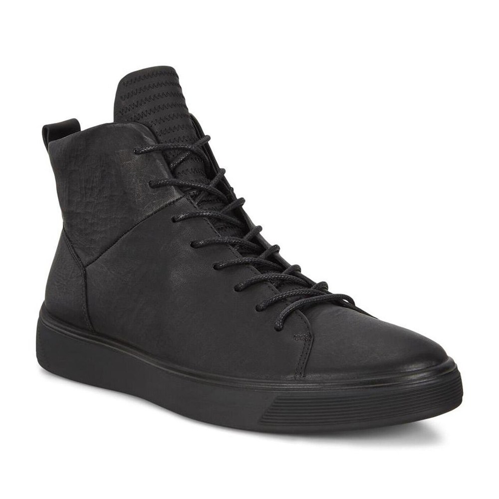 Mens Sneakers - ECCO Street Tray Boot - Black - 9518GYHAJ